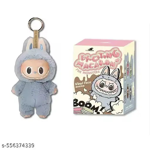Poftik Labubu doll Exciting Macaron Series-Vinyl Plush Pendant Blind Box, Labubu doll Exciting Macaron Blind Box Figures, Random Design labubu doll Action Figures Collectible Toys Home Decorations (Single Pcs)