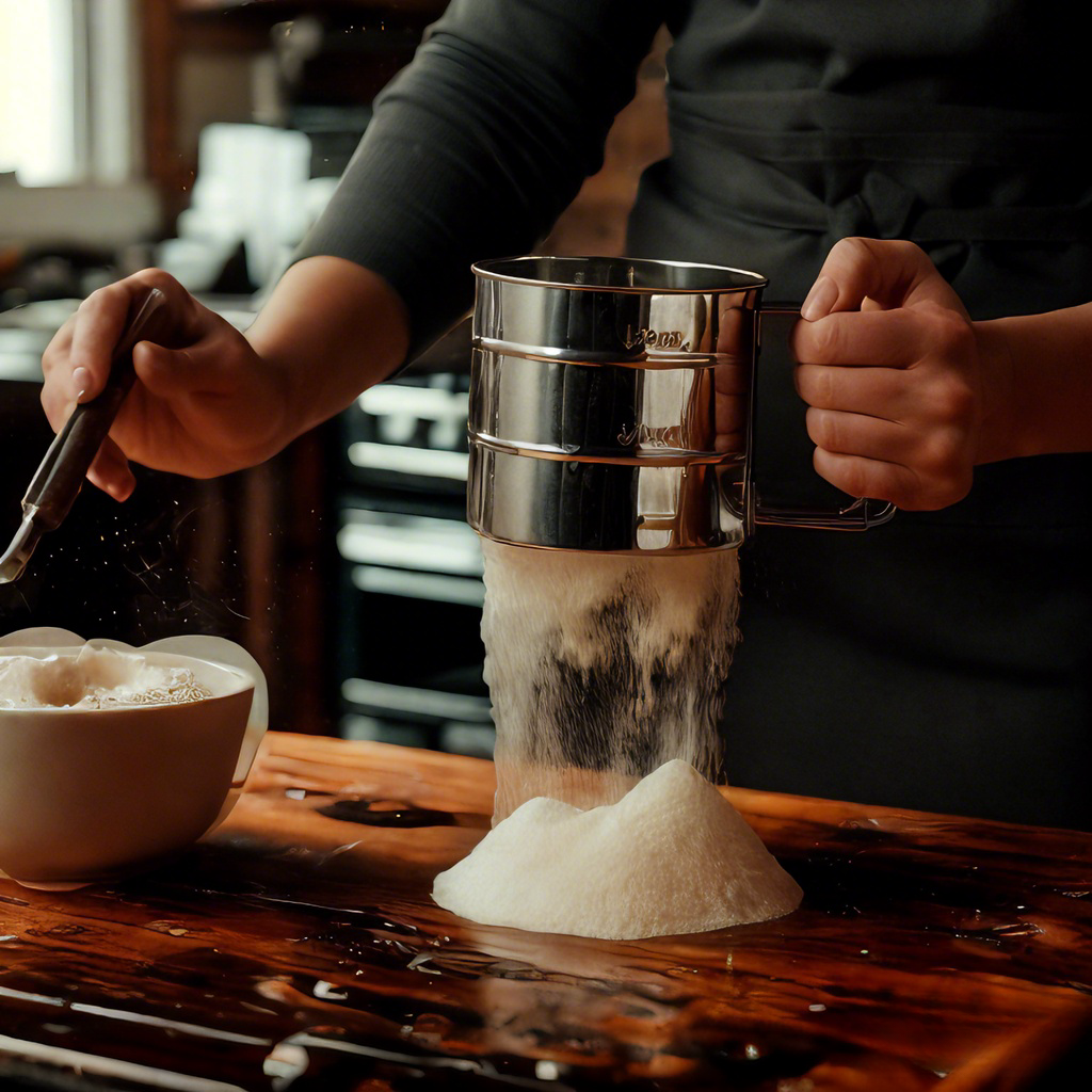 Stainless Steel Rotary Flour Sifter with Hand Crank – 3-Cup Capacity