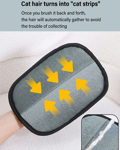 FurFix Pet Electrostatic Hair Removal Gloves Two-way Brush Sticky Hair Removal Glove for Cats and Dogs Pet Gloves Cat Hair Cleaning