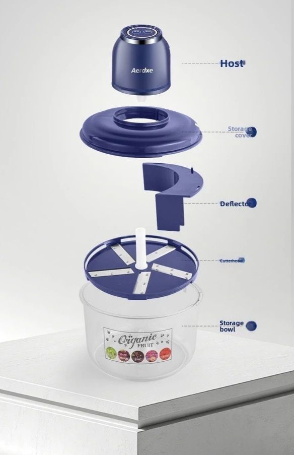 Electric Food Chopper & Vegetable Slicer with Transparent Bowl – Multifunction Kitchen Processor