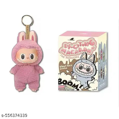 Poftik Labubu doll Exciting Macaron Series-Vinyl Plush Pendant Blind Box, Labubu doll Exciting Macaron Blind Box Figures, Random Design labubu doll Action Figures Collectible Toys Home Decorations (Single Pcs)