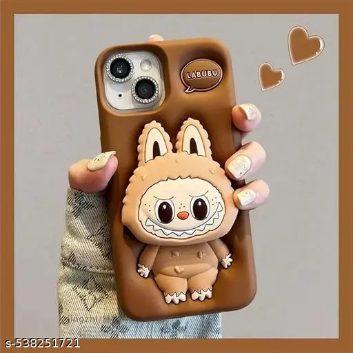 Rycore Cute Cover Labubu Design for i-Phone 14, 3D Fun Cartoon Design with Raised Camera Protection and Shockproof
