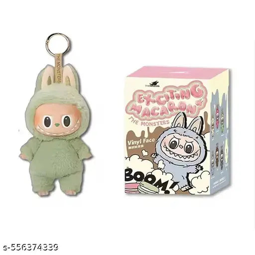 Poftik Labubu doll Exciting Macaron Series-Vinyl Plush Pendant Blind Box, Labubu doll Exciting Macaron Blind Box Figures, Random Design labubu doll Action Figures Collectible Toys Home Decorations (Single Pcs)