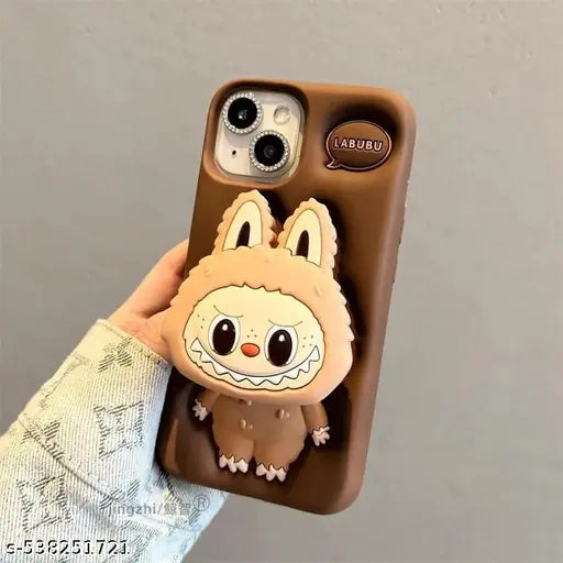Rycore Cute Cover Labubu Design for i-Phone 14, 3D Fun Cartoon Design with Raised Camera Protection and Shockproof